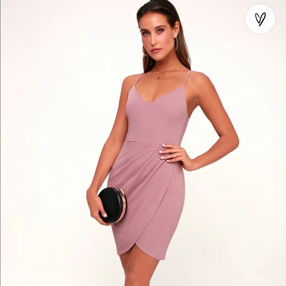 Lulus pink bodycon dress size XL. WORN ONCE!